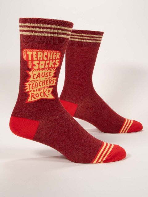 Blue Q Teachers Rock Men's socks