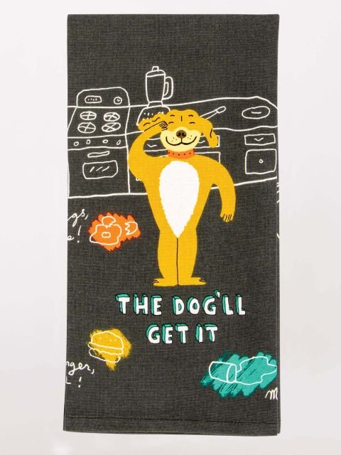 Blue QBlue Q The Dog'll Get It Tea Towel #same day gift delivery melbourne#