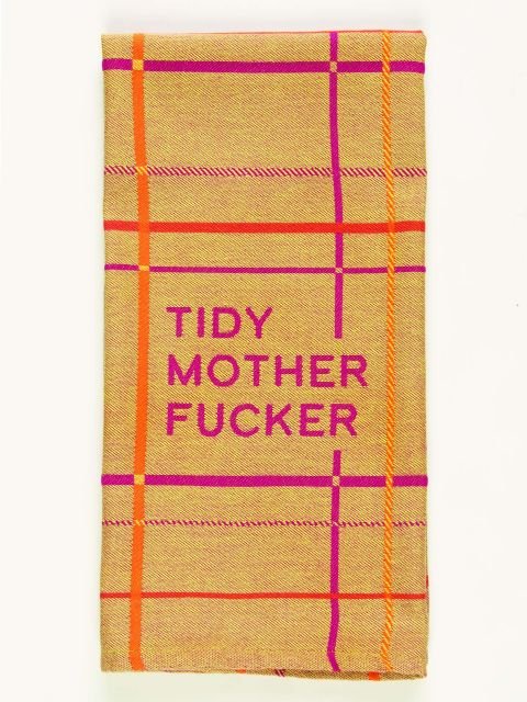 Blue QBlue Q Tidy Motherfucker Tea Towel #same day gift delivery melbourne#