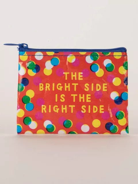 Blue Q The Bright Side Is The Right Side Coin Purse.
