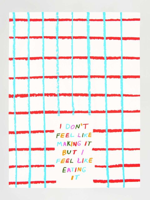 Blue Q I Don't Feel Like Making It Full View Novelty Cotton Kitchen Dish Tea Towel.