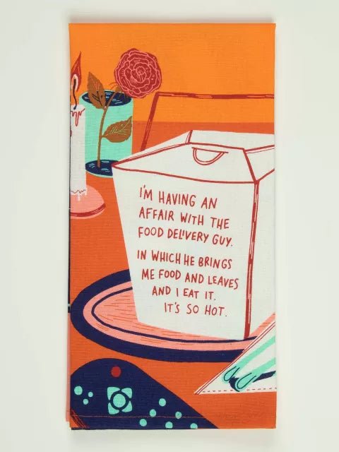 Blue Q I'm Having An Affair With The Food Delivery Guy Funny Dish Tea Towel.