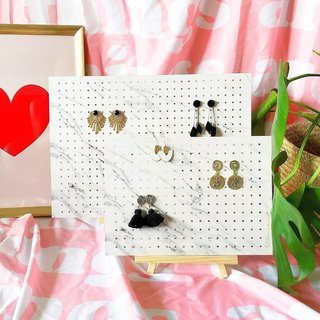 Bon Maxie Grey Marble Earring Holder