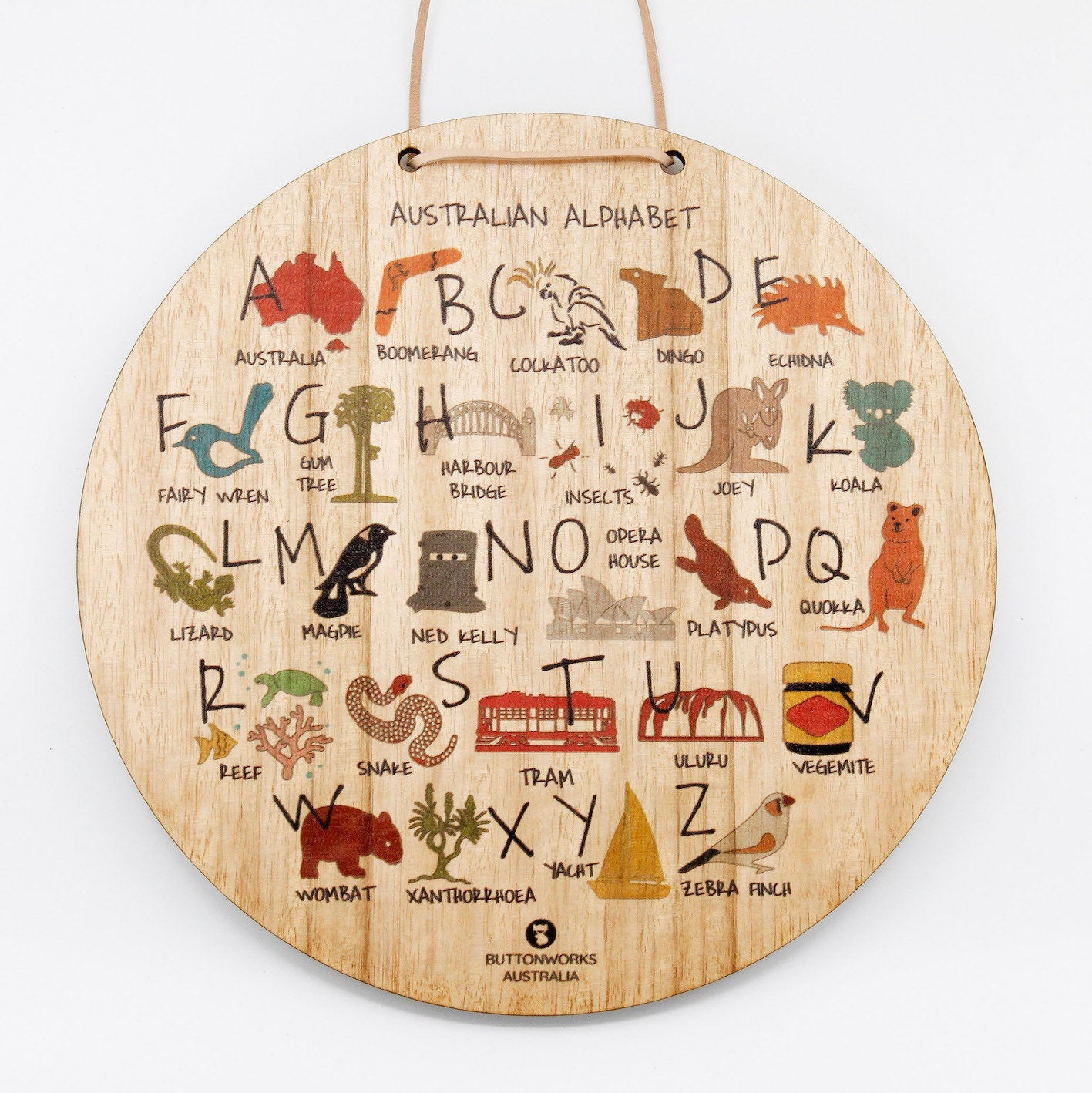 Buttonworks Australian Alphabet Wall Hanging