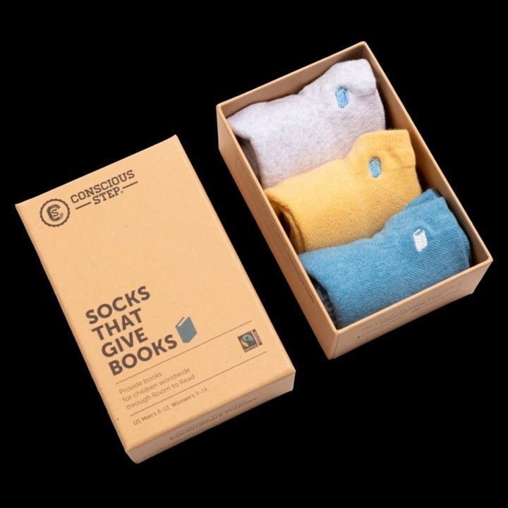 Conscious StepConscious Step Socks that Give Books - ankle collection #same day gift delivery melbourne#