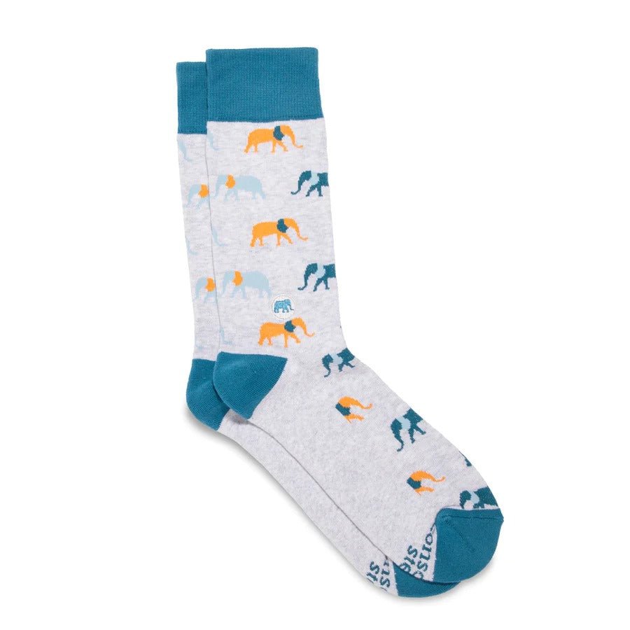 Conscious StepConscious Step Socks that Protect Elephants-Grey #same day gift delivery melbourne#