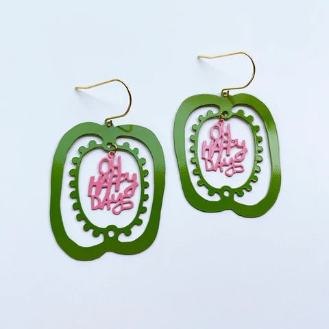 DENZ Capsicums - OH HAPPY DAYS - painted steel dangles