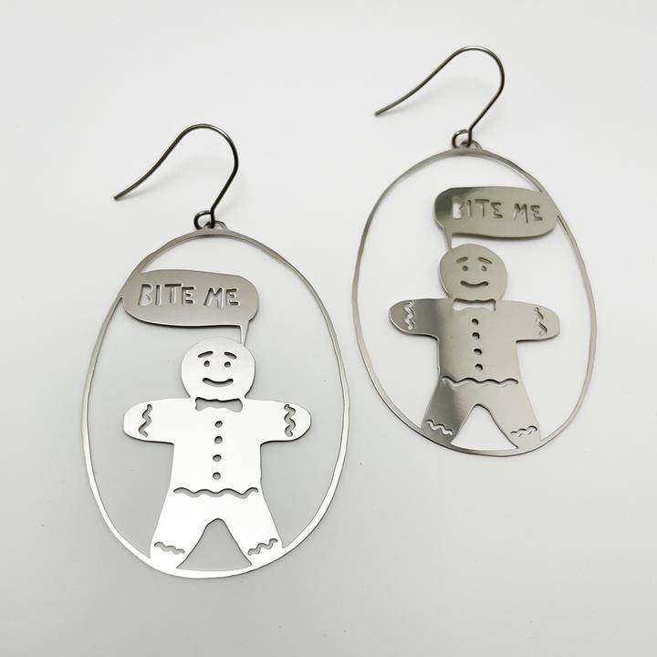 Denz + coDENZ Bite Me gingerbread in silver #same day gift delivery melbourne#