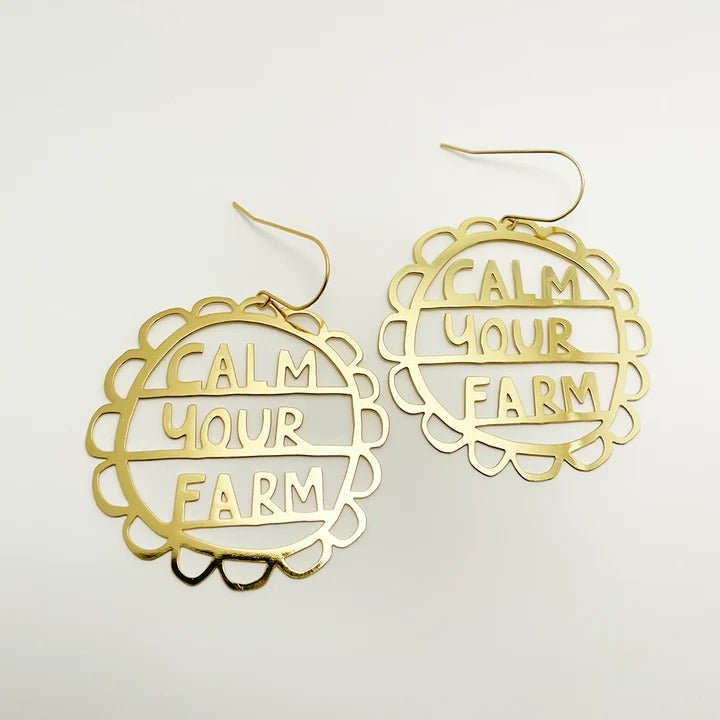 DENZ Calm Your Farm dangles in gold