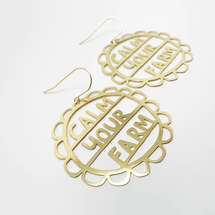 DENZ Calm Your Farm dangles in gold