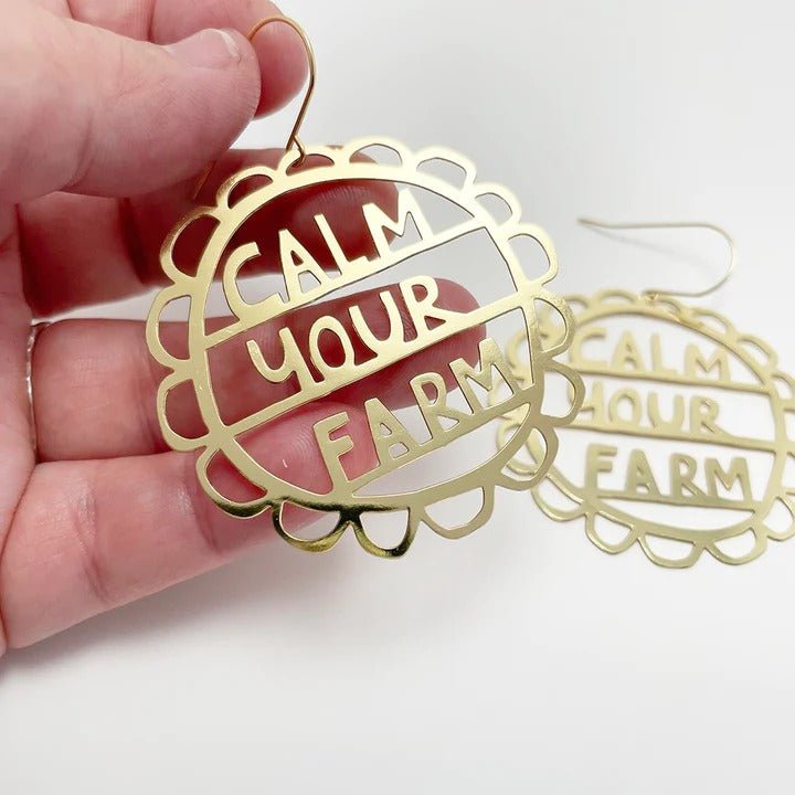 DENZ Calm Your Farm dangles in gold