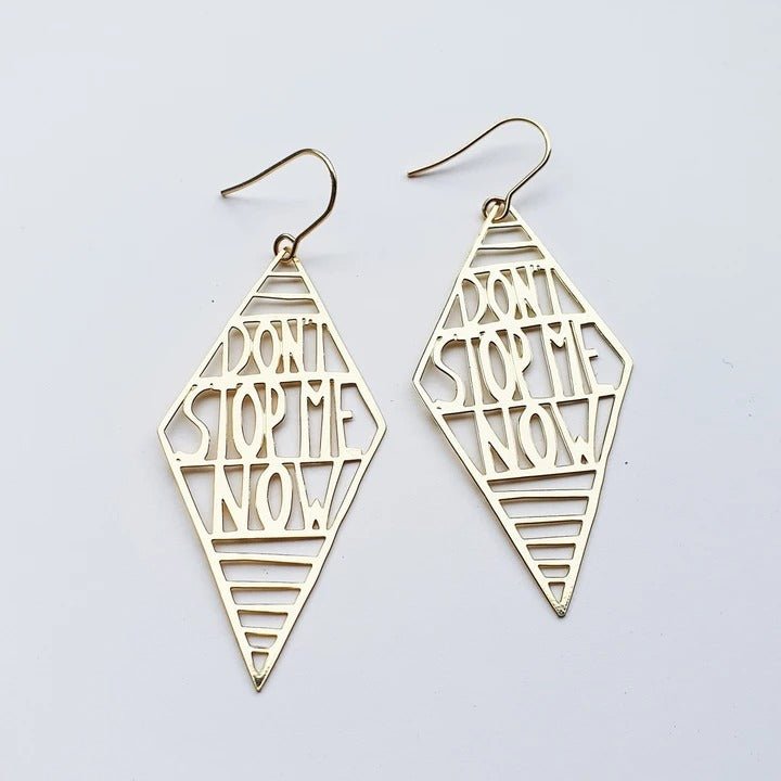 DENZ Don't Stop Me Now dangles in gold