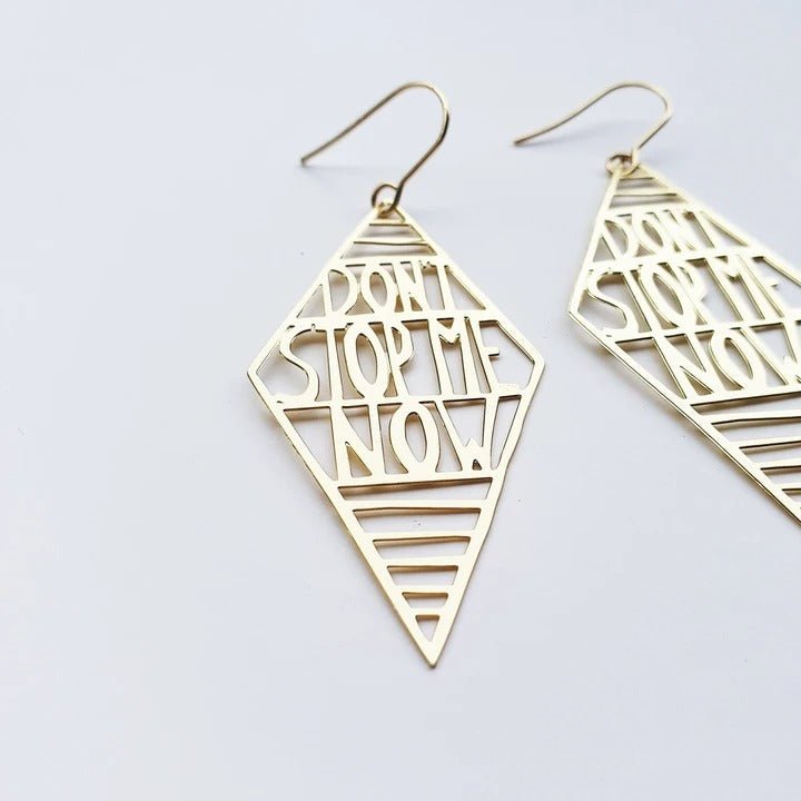 DENZ Don't Stop Me Now dangles in gold