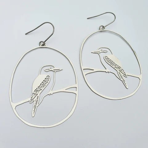 DENZ Kookaburra dangles in Silver