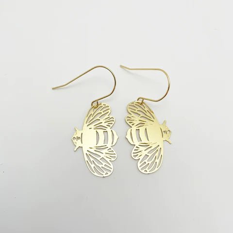 DENZ Mini Bee dangles in gold