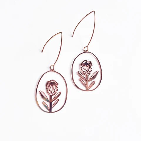 DENZ Mini Protea dangles in rose gold