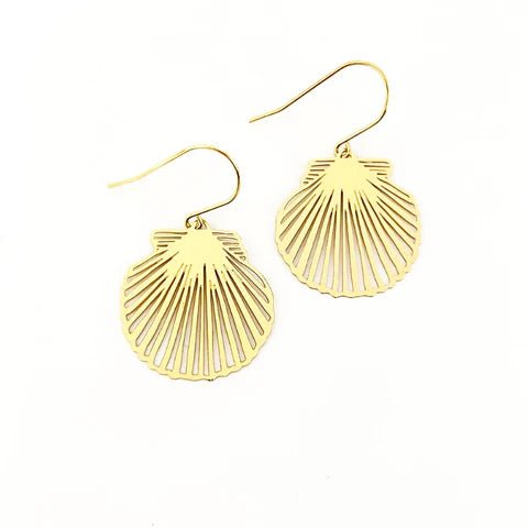 DENZ Mini Shell dangles in gold