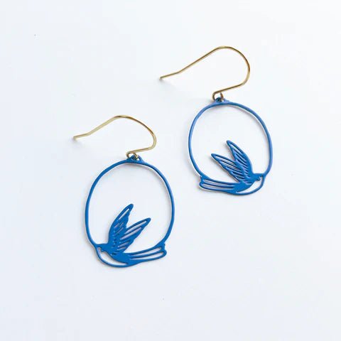DENZ Mini Swallow dangles in blue