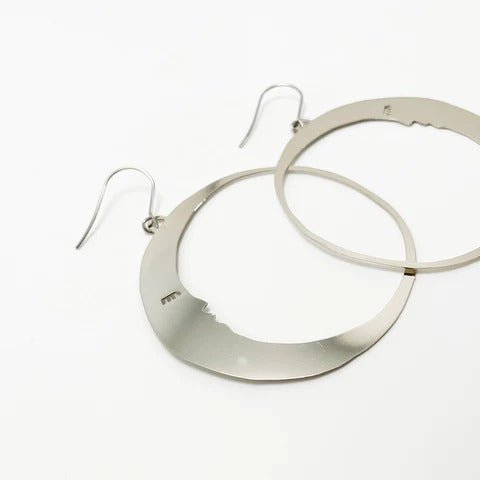 DENZ Moon dangles in silver