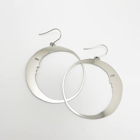 DENZ Moon dangles in silver