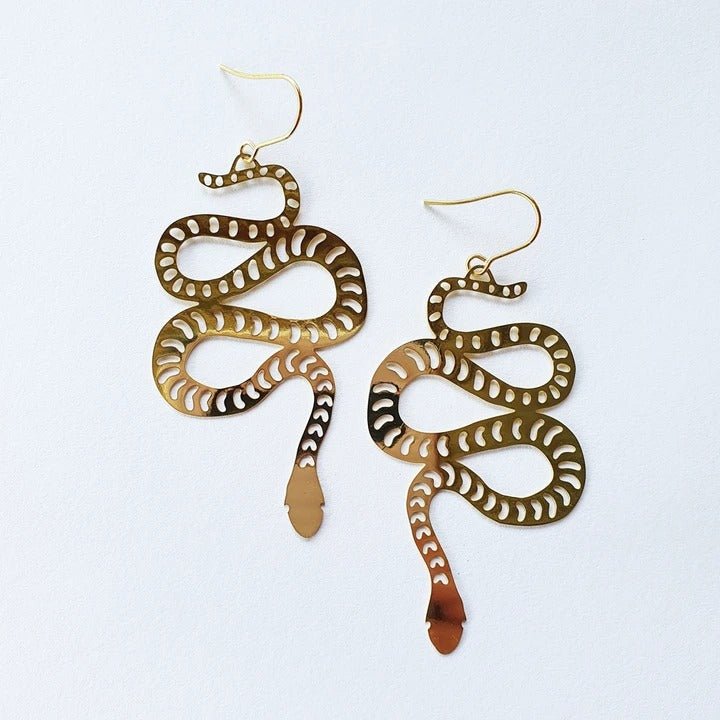 Denz + coDENZ Snake dangles in gold #same day gift delivery melbourne#