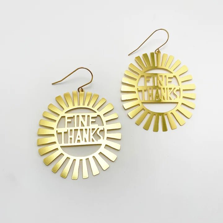 DENZ Fine thanks in gold earrings