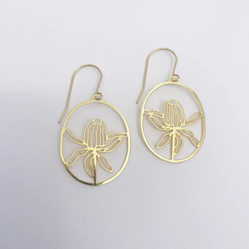 DENZ Banksia in Gold earrings