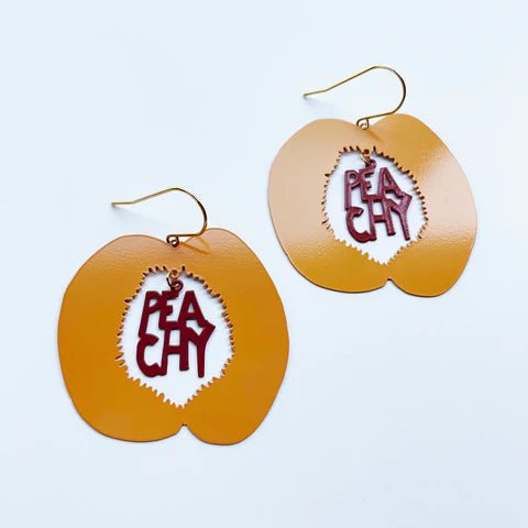 DENZ PEACHY - painted steel dangles