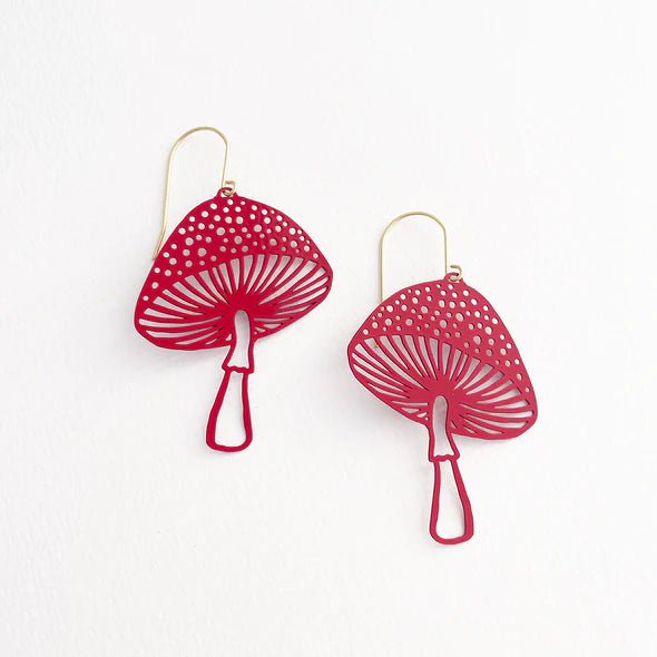 DENZ Toadstools in red earrings