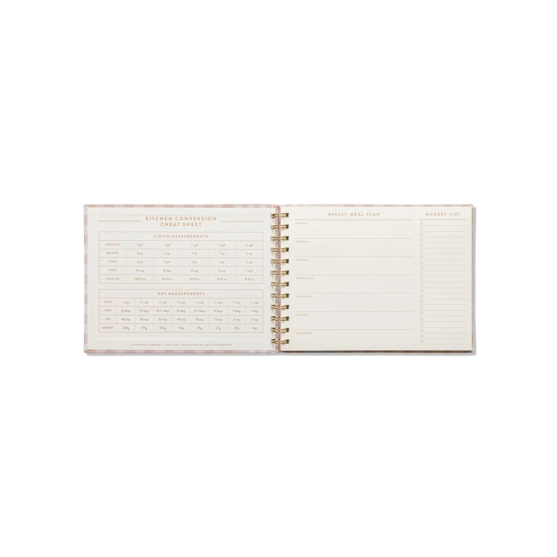 MEAL PLANNER & MARKET LIST - GINGHAM