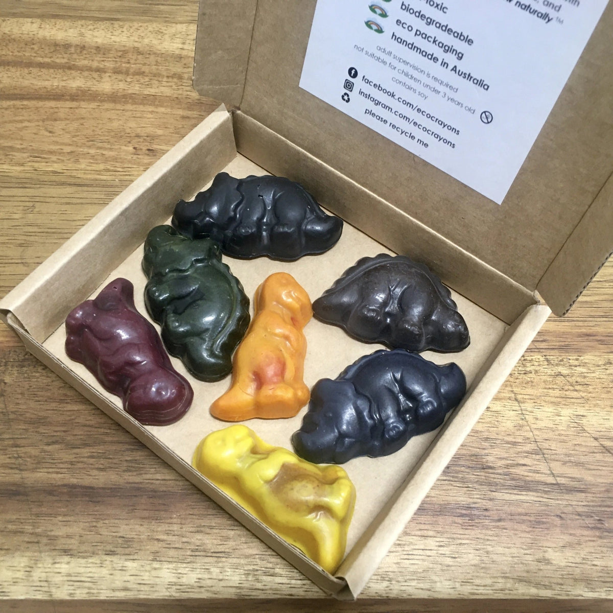 Eco CrayonsECO CRAYONS: Dinosaur Crayons - 100% Natural Plant Based Crayons #same day gift delivery melbourne#