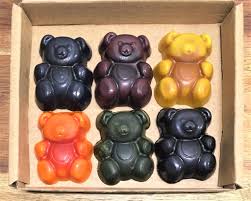 ECO CRAYONS: Teddy Bear Crayons - 100% natural plant based crayons