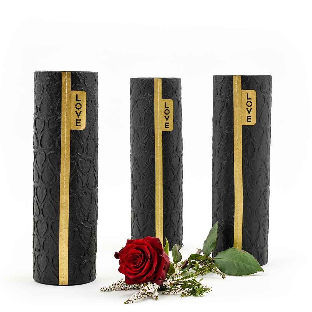 Eco MaxBlack Hearts Vase #same day gift delivery melbourne#