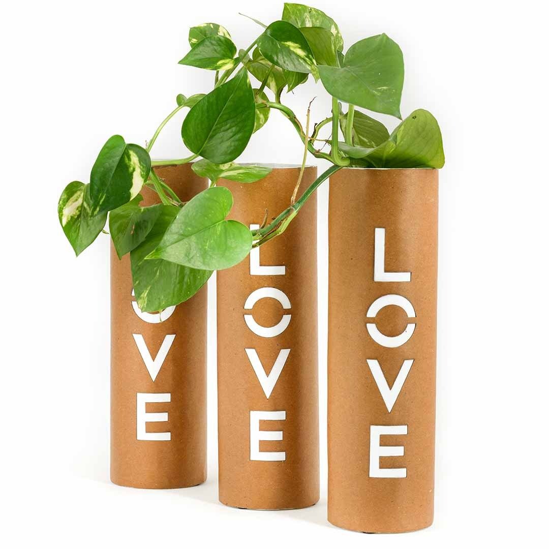 Eco MaxPaper Pottery Love Naturally Vase #same day gift delivery melbourne#