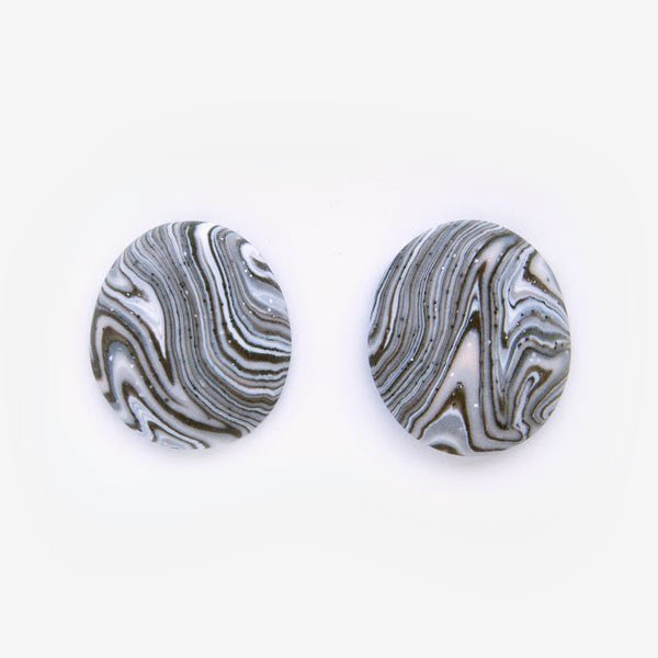 Pebble stud earrings
