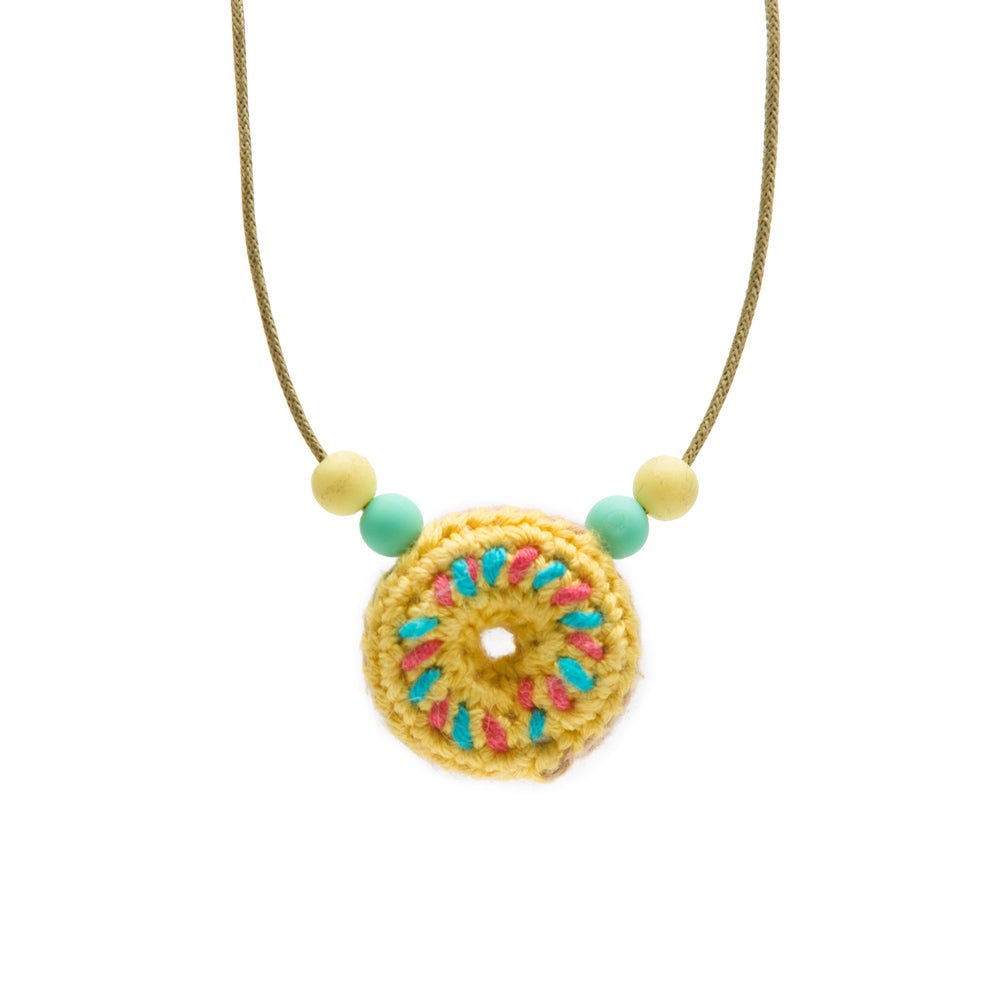 Flaming PotFlaming pot Crochet Donut Necklace #same day gift delivery melbourne#