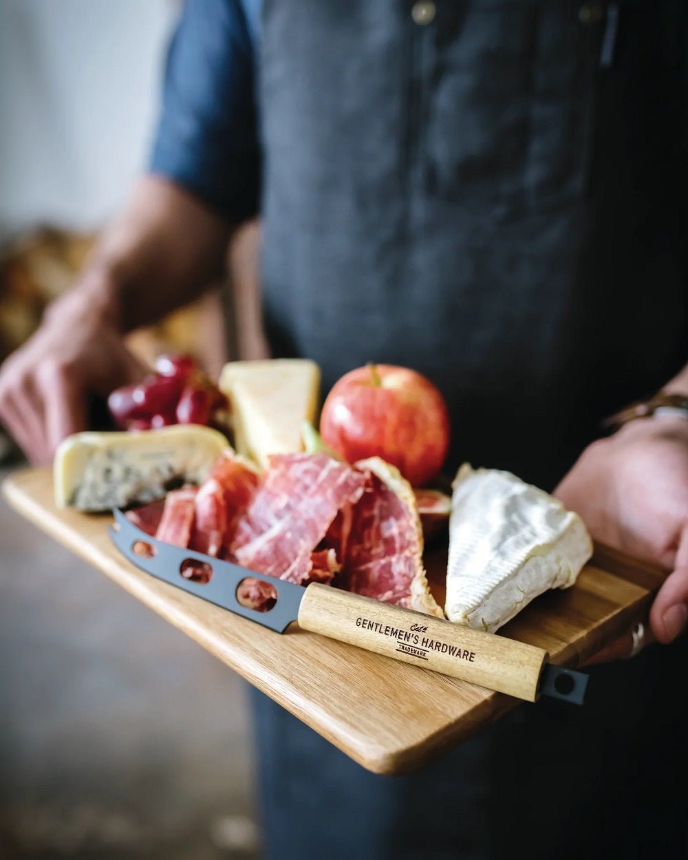 Gentlemen's Hardware Cheese Board and Knife Set with Wine Opener