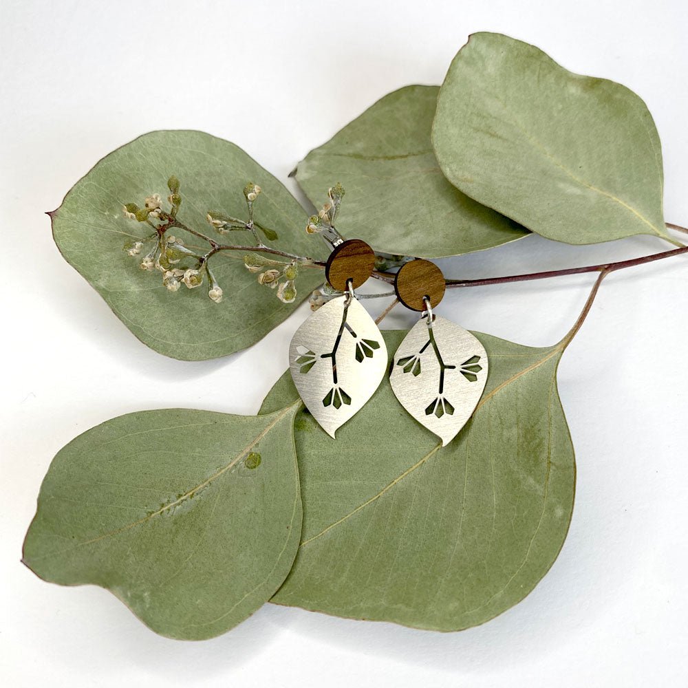 Gum Leaf Stud Earrings