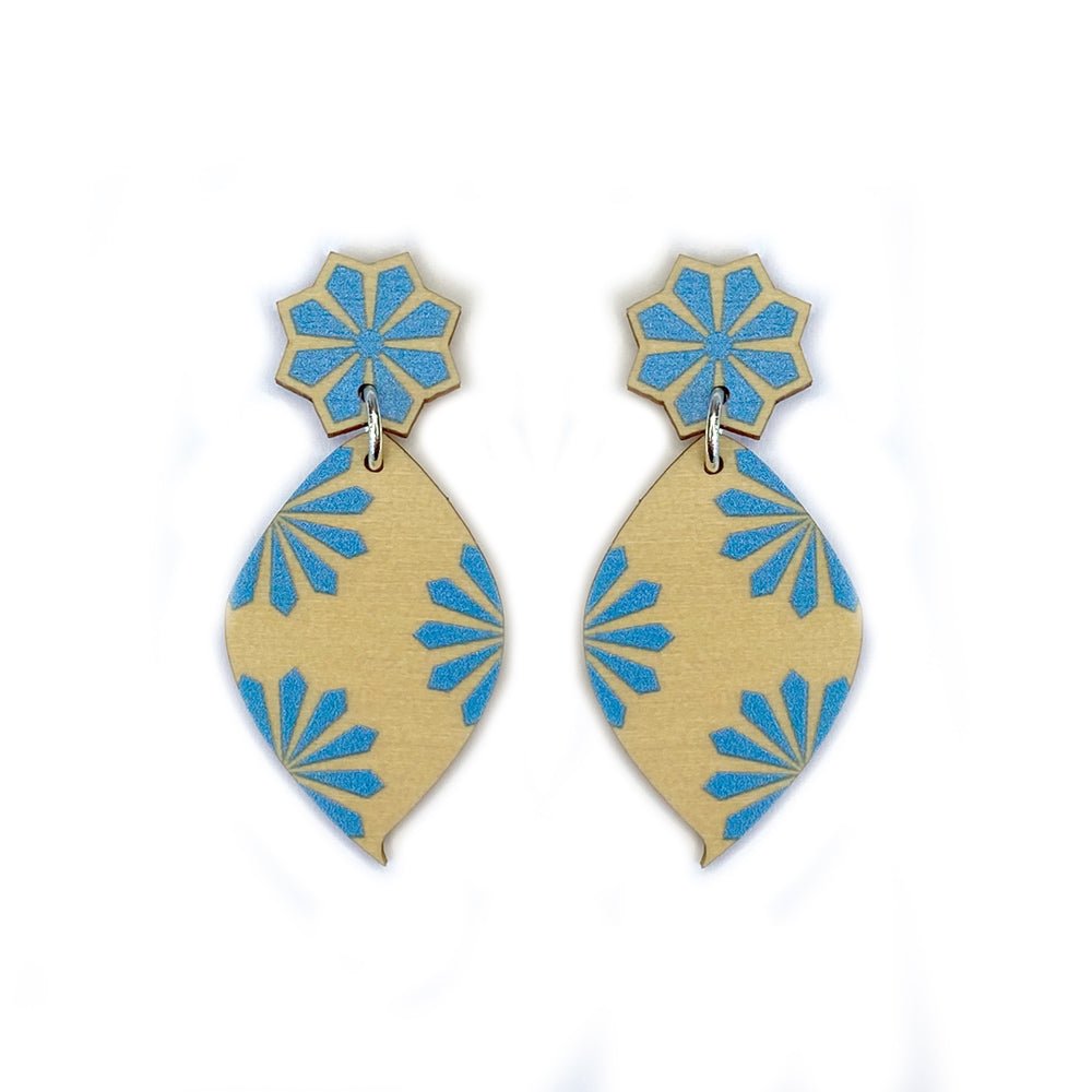 Gum Leaf Wooden Stud Earrings