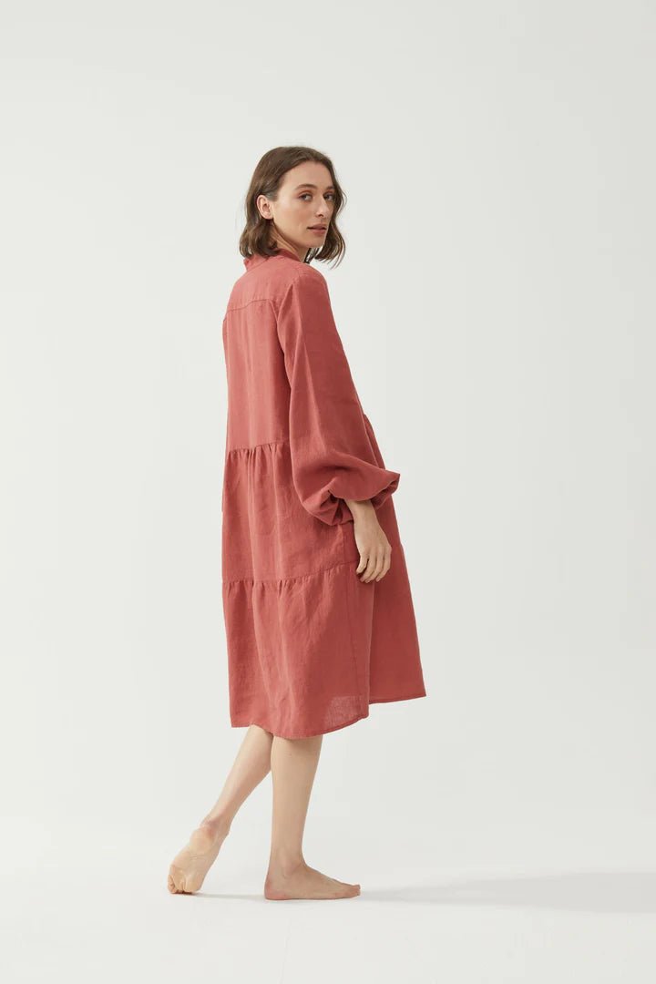 KiitosKiitos Carmen Dress Solid - Terracotta #same day gift delivery melbourne#