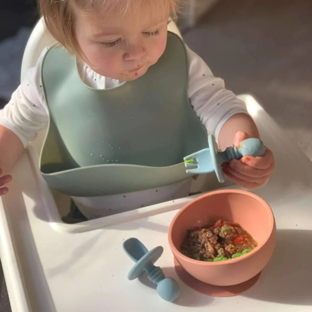 Little Mashies Baby Cutlery Set - Olive