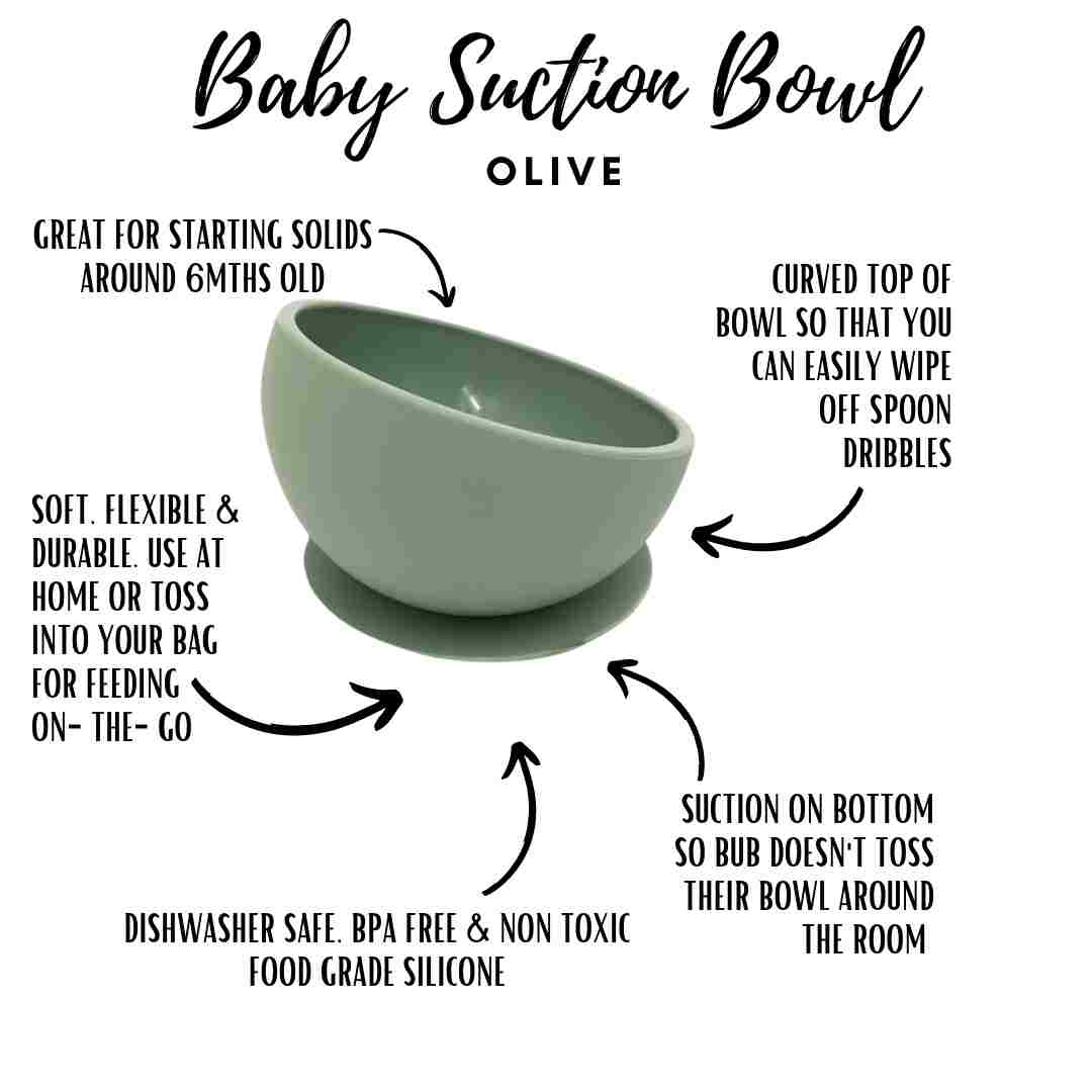 Little Mashies Baby Suction Bowl - Olive
