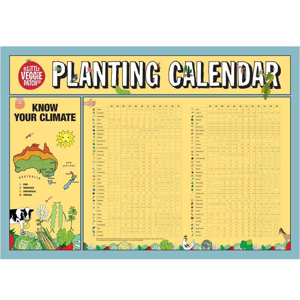 Little Veggie Patch Co Planting Calendar
