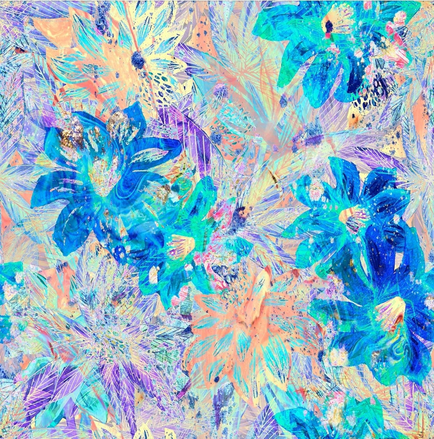 Louvelle AMELIE shower cap in Artsy Floral