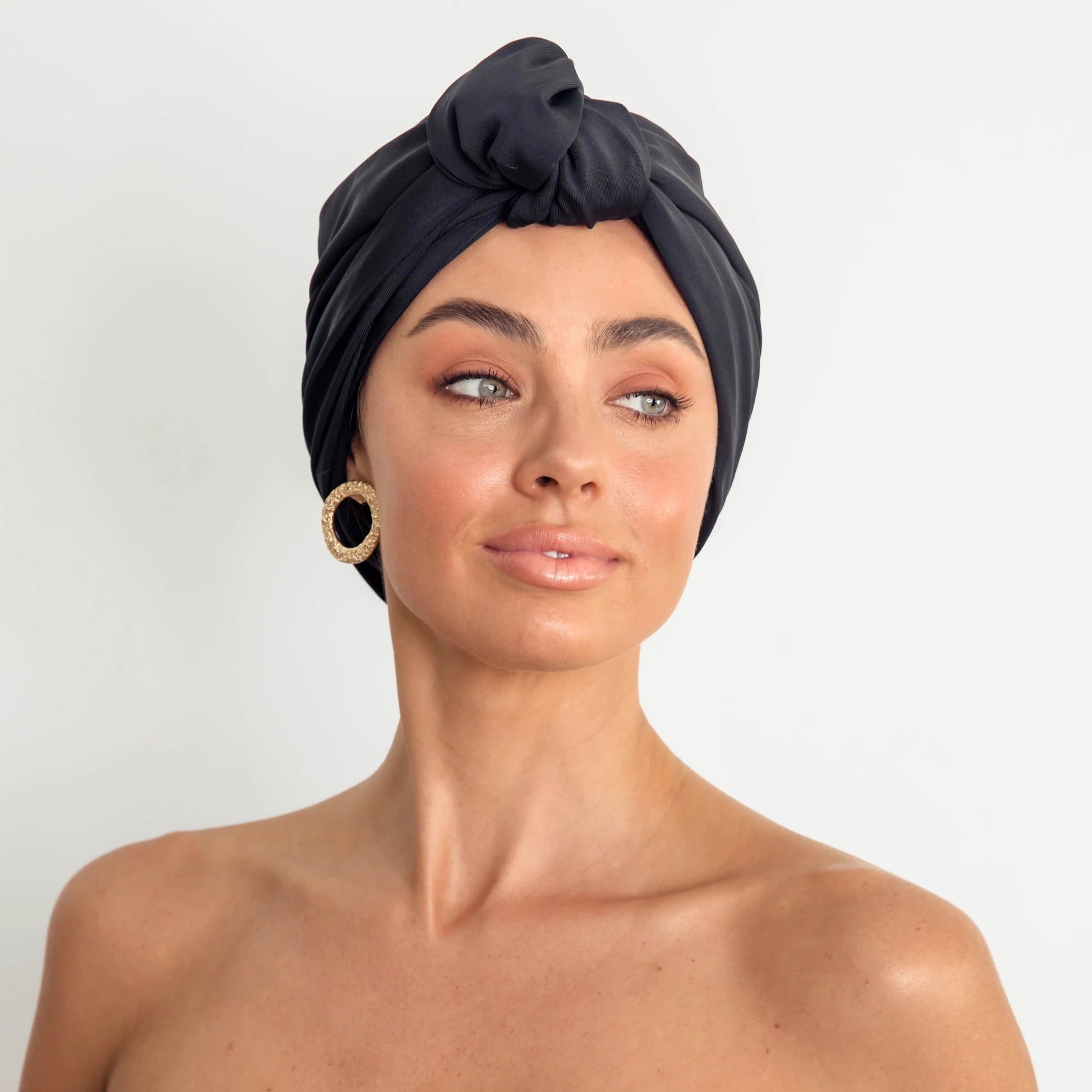 Louvelle DAHLIA shower cap in Black