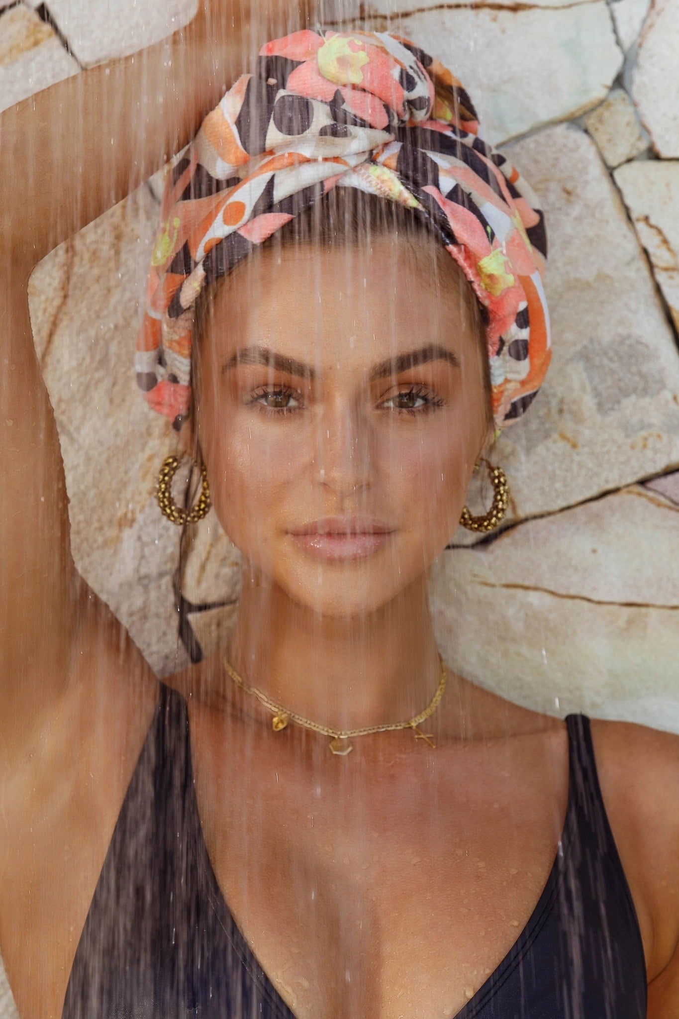 Louvelle RIVA Hair Towel Wrap in Sunkissed Lily
