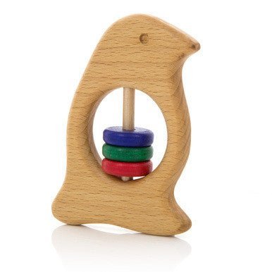 Milton Ashby Wooden Penguin Rattle Baby