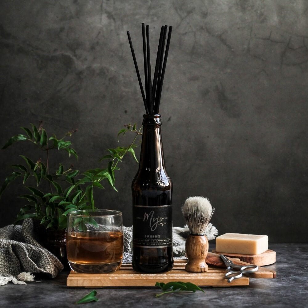 Mojo Candle CoMojo Barber Shop - Reclaimed Beer Bottle Diffuser #same day gift delivery melbourne#