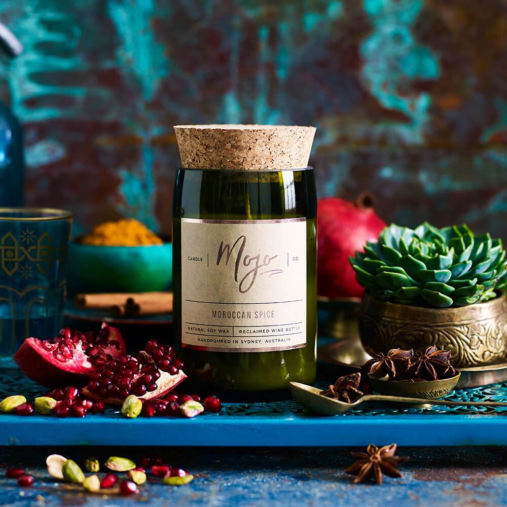 Mojo Moroccan Spice Wine Bottle Candle