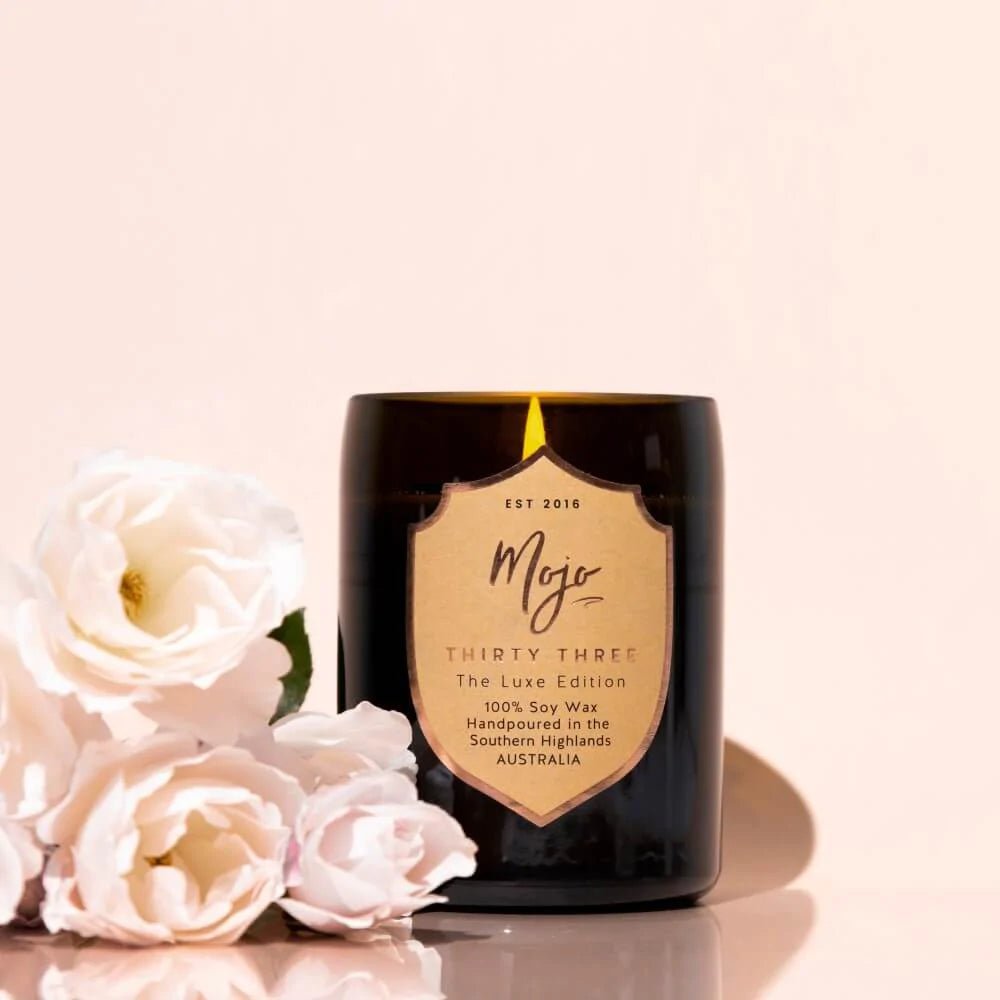 Thirty Three - Reclaimed Champagne Bottle - Luxe Edition Candle